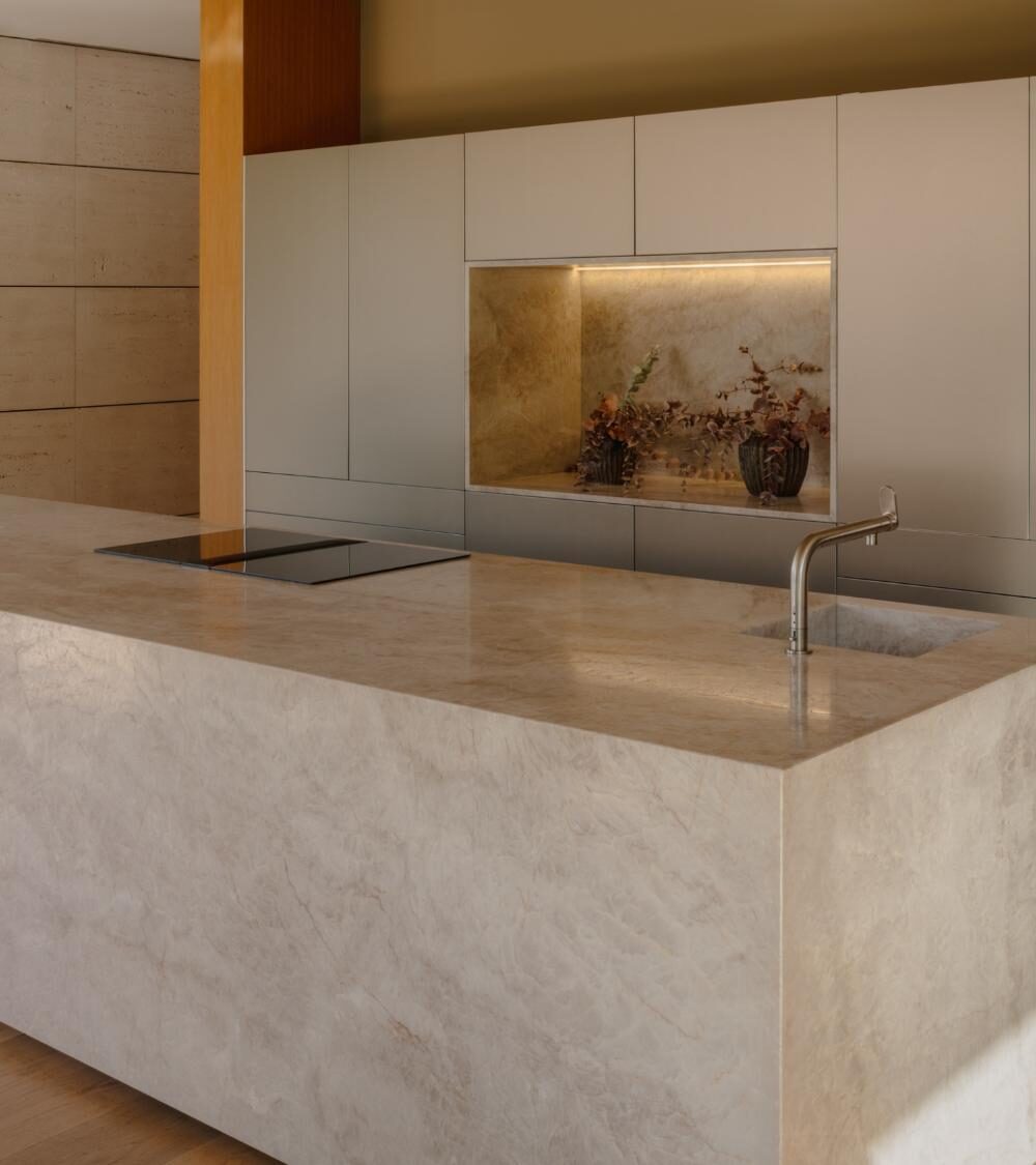Cocina en cuarcita Taj Mahal.